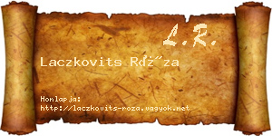 Laczkovits Róza névjegykártya