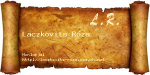 Laczkovits Róza névjegykártya