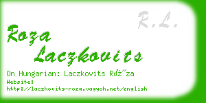 roza laczkovits business card